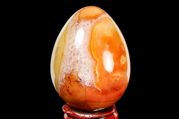 Colorful, Polished Carnelian Agate Egg - Madagascar #156578